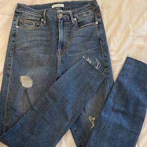 Good American Good Waist distressed skinny jeans